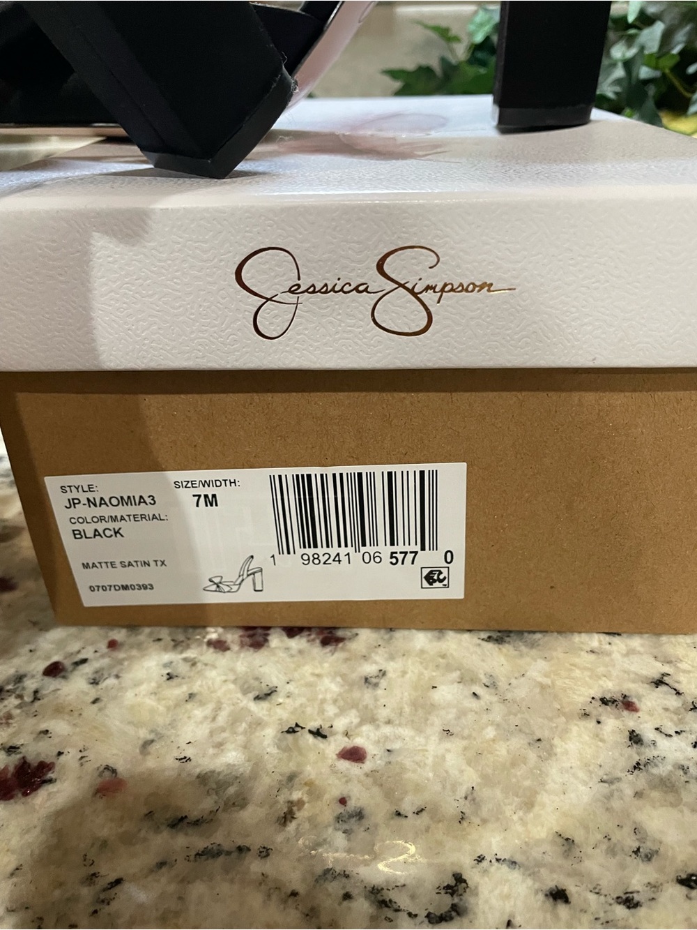 Jessica Simpson Naomia black satin pointed-toe slingback heels oversized bow sz7 - Picture 3 of 10